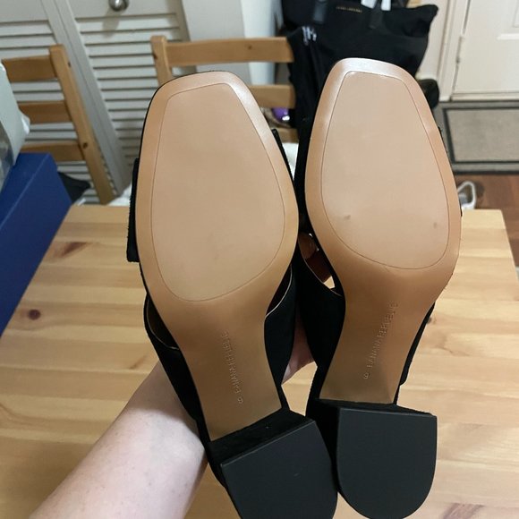Banana Republic Black Suede Heel Sandals/ Mules - Picture 5 of 5